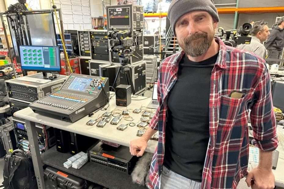 Man in plaid shirt with Lectrosonics wireless gear on Below Deck