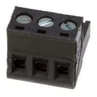 Black 3-pin screw terminal block connector