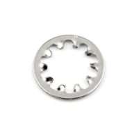Internal star lock washer, also known as a 28407, showing its serrated teeth