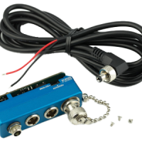 Blue SRAES3 analog audio interface with cable and screws