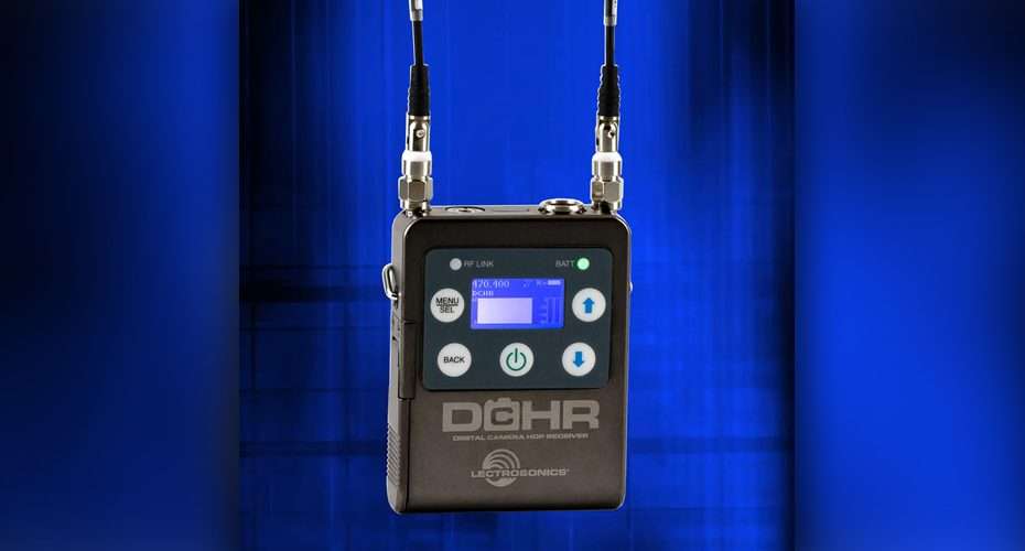 Lectrosonics DCHR miniature digital stereo receiver with RF Link display