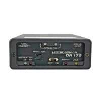 Lectrosonics DR175 receiver front panel with controls and indicators