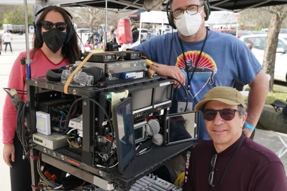 Cobra Kai crew with Lectrosonics wireless audio gear