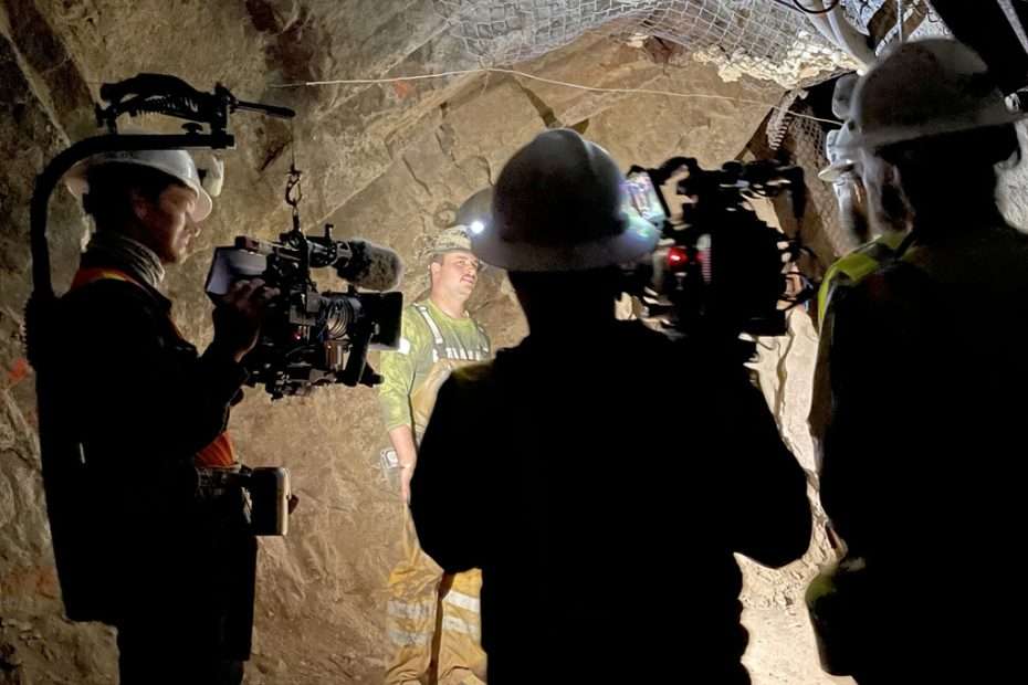 Jeff McLain films underground with Lectrosonics gear in a mine.