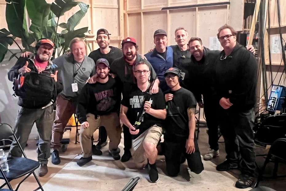 Bryan Dembinski and crew on set for NBC series, using Lectrosonics gear.