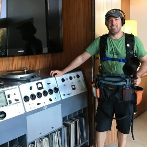 Greg Murphy with Lectrosonics gear, ready for sound recording.