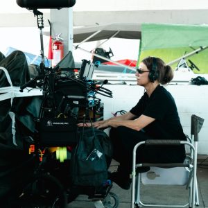 Im-Still-Here-2 Laura Zimmermann, sound mixer, monitors audio with Lectrosonics wireless systems.