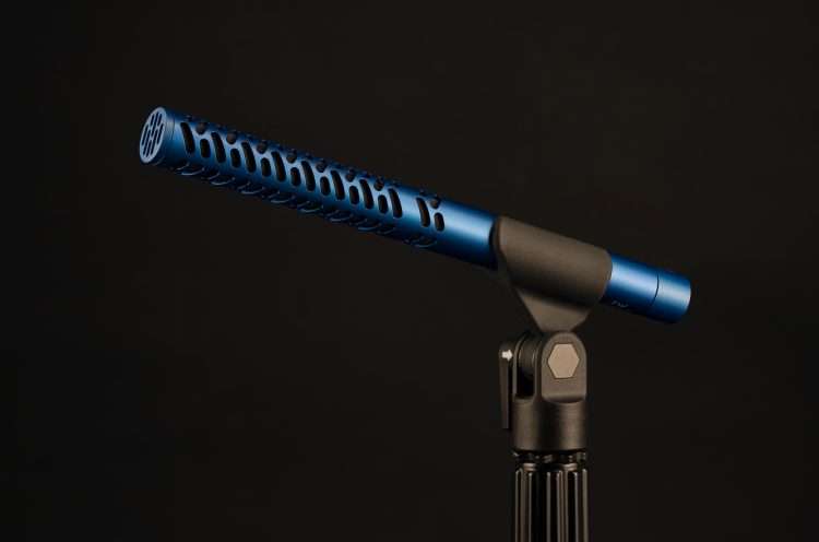 Lectrosoncis S1 Blue shotgun microphone on a stand